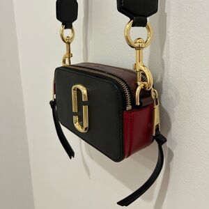 Black and Red Marc Jacobs Snapshot Camera Bag